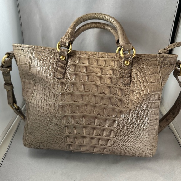 Brahmin Tan Crocodile Embossed Satchel - Picture 4 of 7